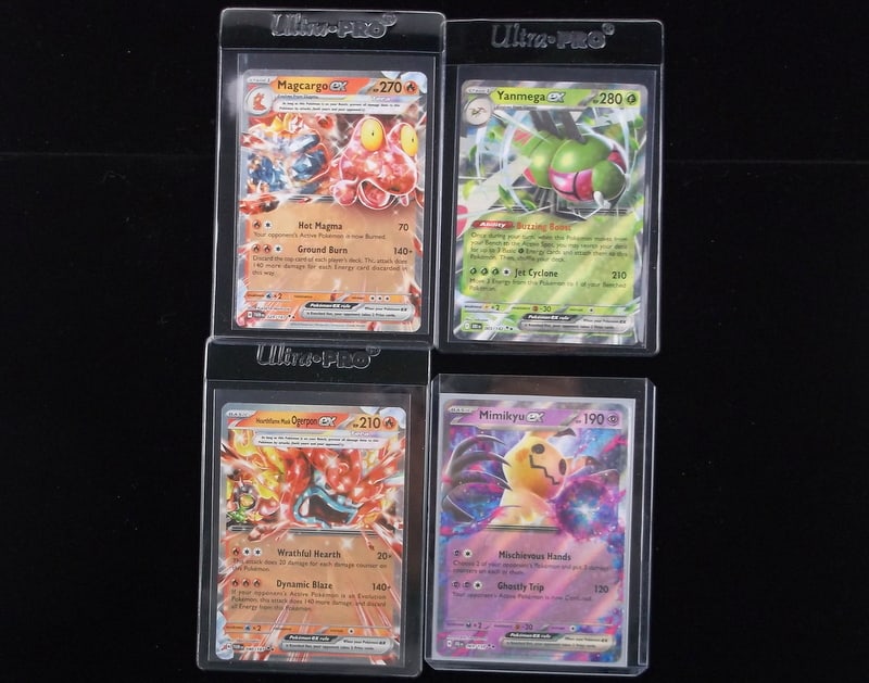 Mint 2024-26 Pokemon EX Ultra Rare Lot Mimikyu Ogerpon: q A Genuine Pokemon TCG Card in the listed condition in title, all are Unplayed