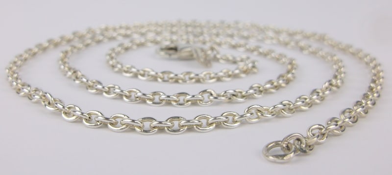 Mint Thick Heavy Nicky Butler Sterling Silver Chain Necklace 24": Guaranteed Solid 925 Sterling Silver, in Excellent Condition