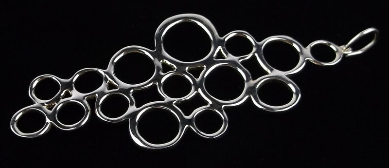 Mint Big Robert Lee Morris Sterling Silver Circles Pendant (1 of 3)