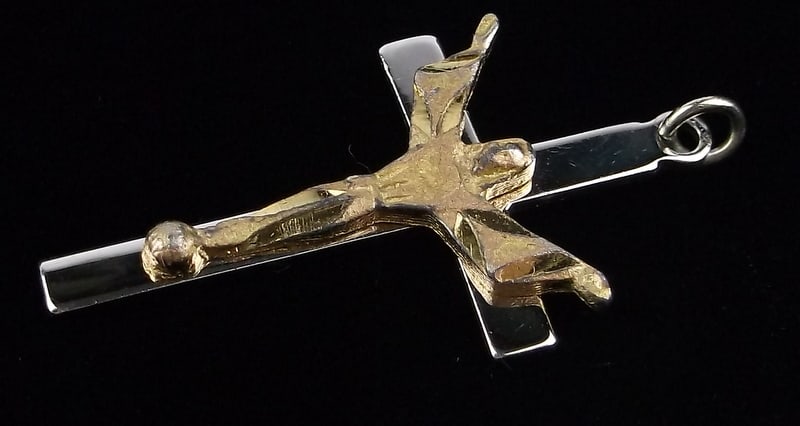 Mint Vint 1960s Chapel Sterling Silver Catholic Crucifix Pendant: Guaranteed Solid 925 Sterling Silver, in Excellent Condition
