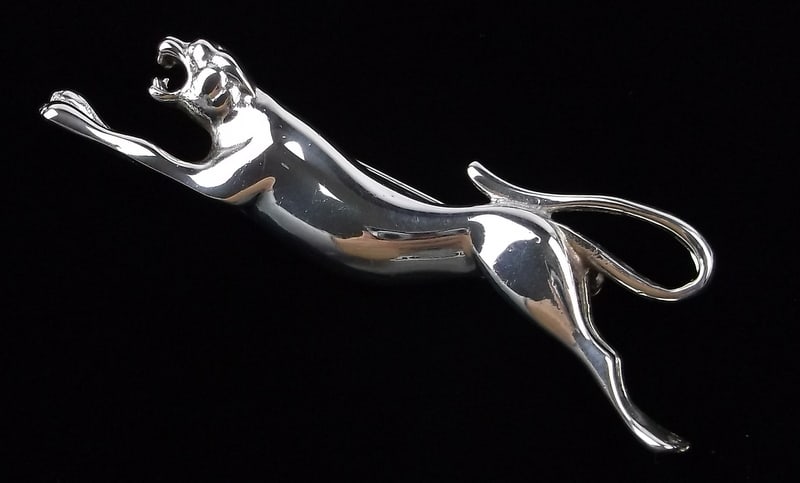 New Vint Thick Big 1960s Taxco Sterling Silver Jaguar Brooch: Solid Sterling Silver Guaranteed, in Brand New Never Worn Condition.