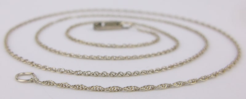 Stunning Vint 1950s 14kt Gold Helix Rope Chain Necklace 19": 14kt gold guaranteed in excellent condition