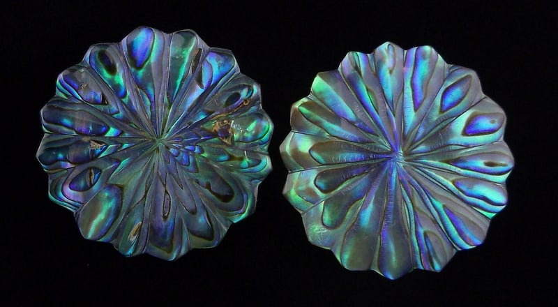 Mint Vintage Big Abalone Earrings: Mint Condition, In Like New Condition, Perfect