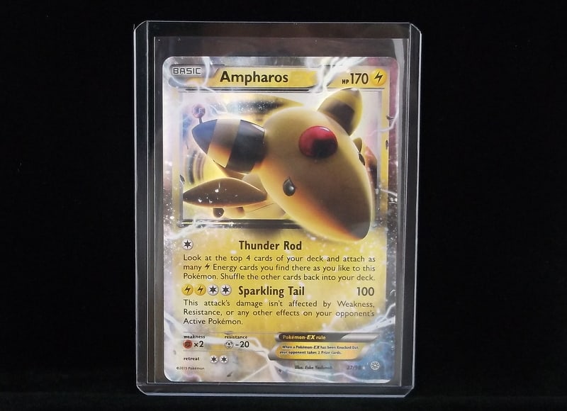 Mint+ 2015 Pokemon Ampharos EX Ultra Rare Card: v An Original Authentic Pokemon Card in the Condition listed in the title