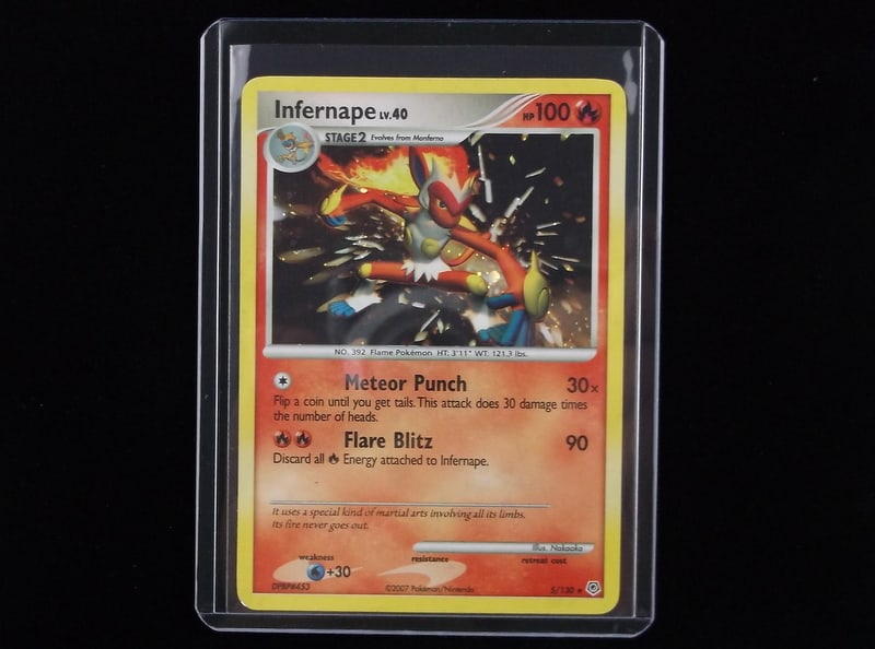 NM 2007 Pokemon Infernape Rare Holo Card Meteor Punch: v An Original Authentic Pokemon Card in the Condition listed in the title