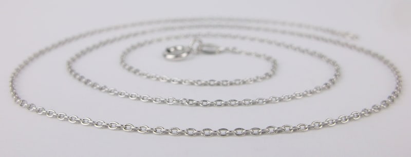 New Italian Sterling Silver Chain Necklace 18" (1 of 2)
