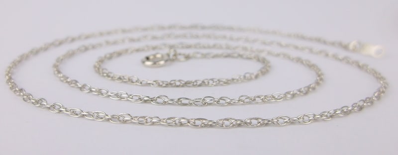 Mint Vintage Sterling Silver Chain Necklace 19": Guaranteed Solid 925 Sterling Silver, in Excellent Condition