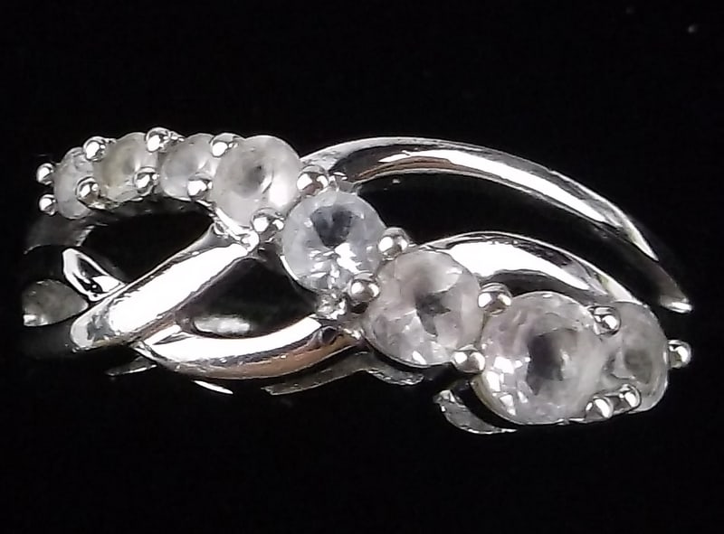 Stunning Vint Designer Macys Sterling Silver Topaz Ring 7 (1 of 2)
