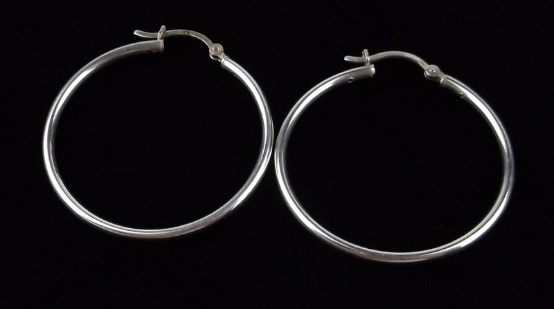 Stunning Vint Italian Sterling Silver Hoop Earrings: Guaranteed Solid 925 Sterling Silver, in Excellent Condition