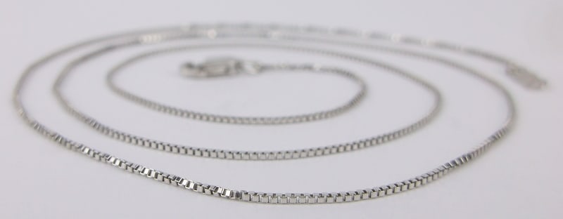 Mint Vintage Sterling Silver Box Chain Necklace 18.5": Guaranteed Solid 925 Sterling Silver, in Excellent Condition