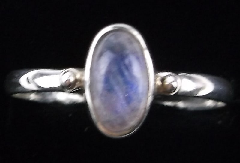 Mint Sterling Silver Moonstone Ring 9: Guaranteed Solid 925 Sterling Silver, in Excellent Condition