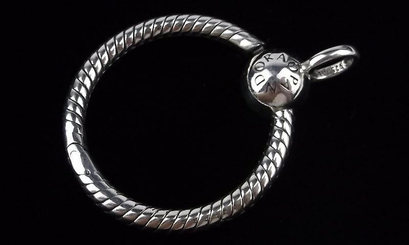 Mint Thick Heavy Pandora Sterling Silver Pendant: Guaranteed Solid 925 Sterling Silver, in Excellent Condition