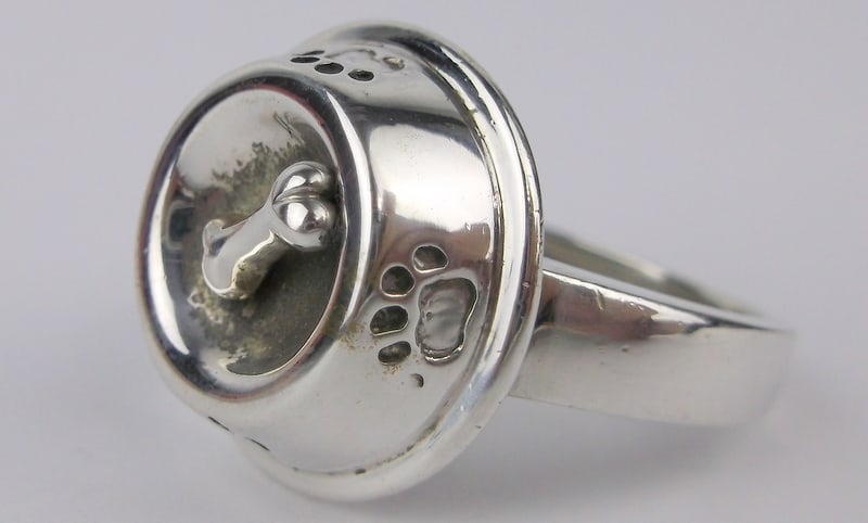 Mint Thick Heavy Big Lisa Welch Sterling Silver Dog Bowl Ring 10: Guaranteed Solid 925 Sterling Silver, in Excellent Condition