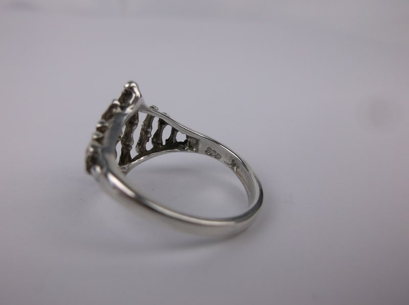 Mint Thick Sterling Silver bars Ring 6.5 - 2