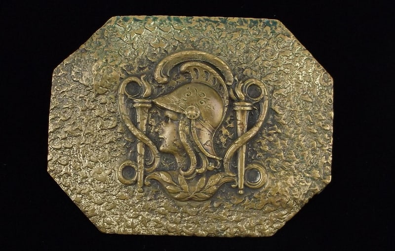 Mint Big 1850s Roman Soldier Ornate Brooch Very Nice! (1 of 5)