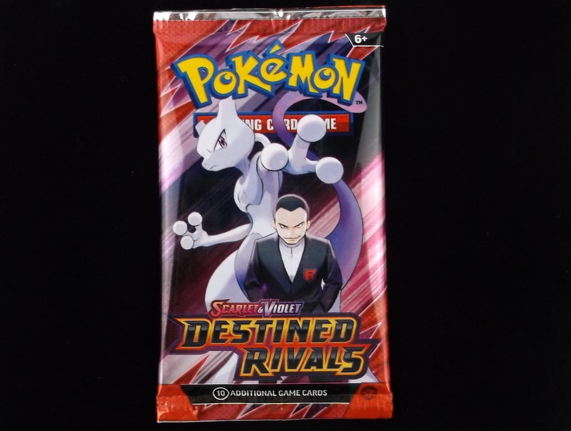 New Pokemon Sealed TCG Card Pack Destined Rivals: p A Brand New Sealed Never Weighed, Never Searched Pokemon TCG Pack that is Directly from a Sealed Box or Tin.