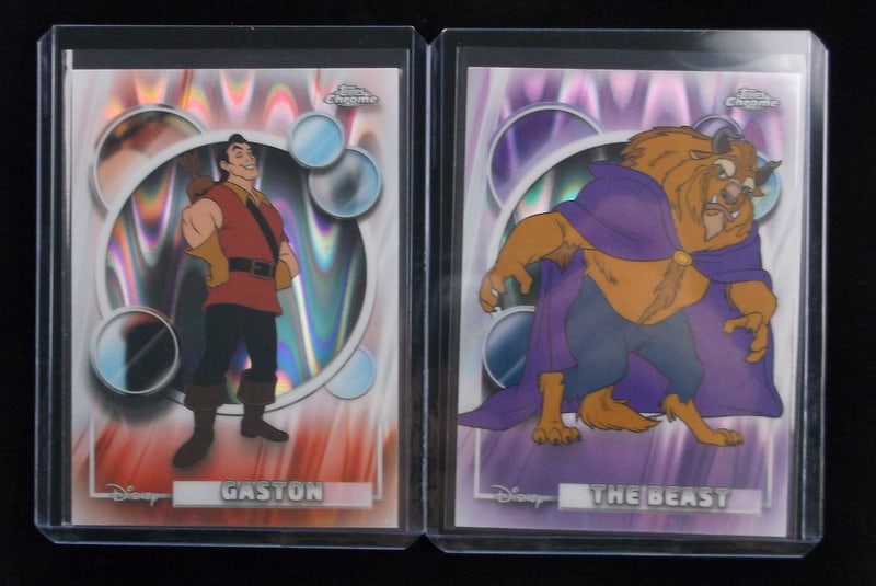 2 Mint 2026 Disney Topps Chrome Beast Gaston Raywave Refractor Lot (1 of 2)