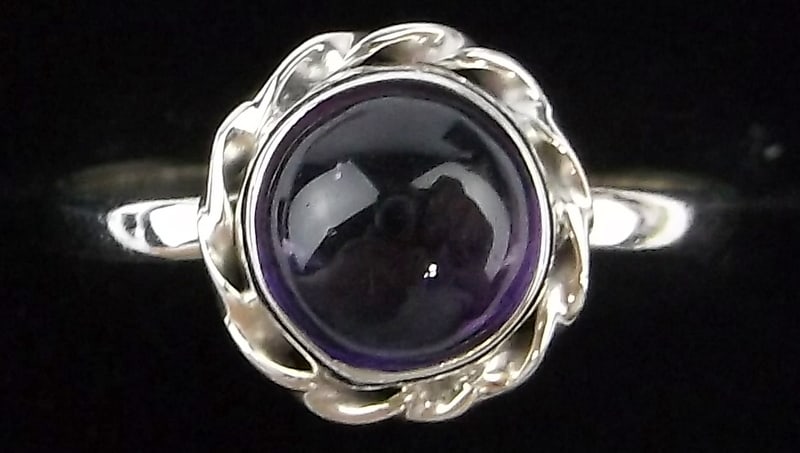 New Designer Bali Sterling Silver 1ct Amethyst Ring 6 (1 of 2)