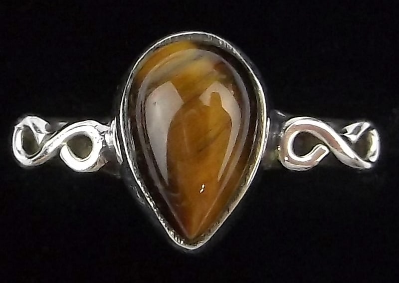 New Designer Bali Sterling Silver Tigers Eye Ring 6 (1 of 2)