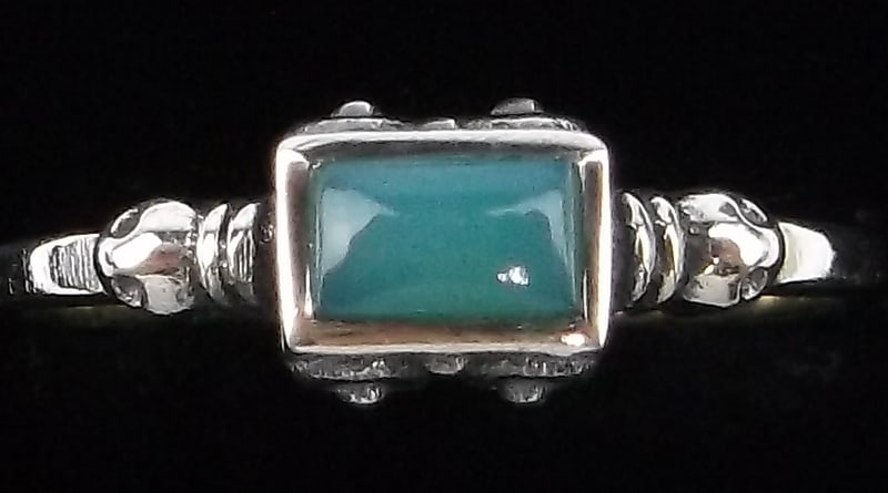 New Bali Designer Sterling Silver Larimar Ring 7.5: Solid Sterling Silver Guaranteed, in Brand New Never Worn Condition.
