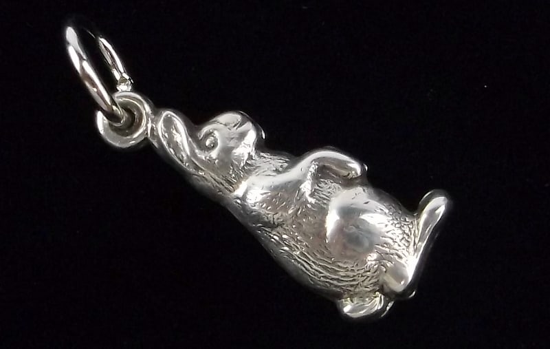 Mint Vint JMF Sterling Silver Rabbit Bunny Pendant Charm (1 of 3)
