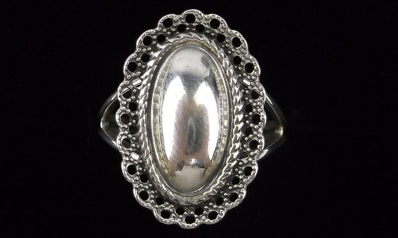 Mint Vintage 1960s Sterling Silver Adjustable Ring 6-8 (1 of 2)