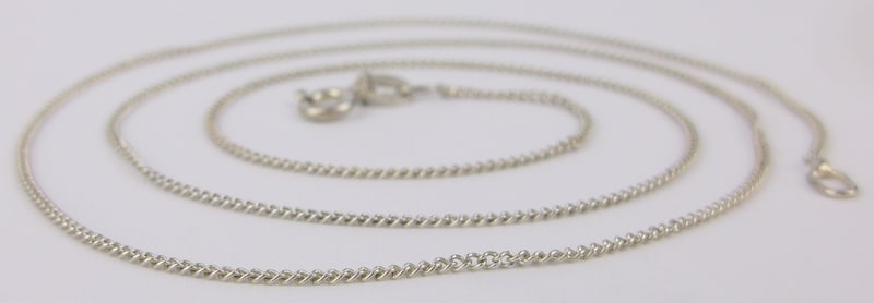 Stunning Vintage Italian Sterling Silver Chain Necklace 19" (1 of 2)
