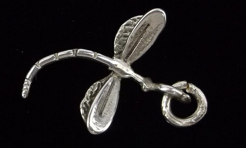 Mint Vintage Sterling Silver Dragonfly Pendant Charm: Guaranteed Solid 925 Sterling Silver, in Excellent Condition