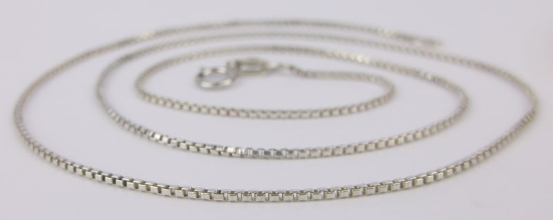 Mint Vint Italian Sterling Silver Box Chain Necklace 18": Guaranteed Solid 925 Sterling Silver, in Excellent Condition