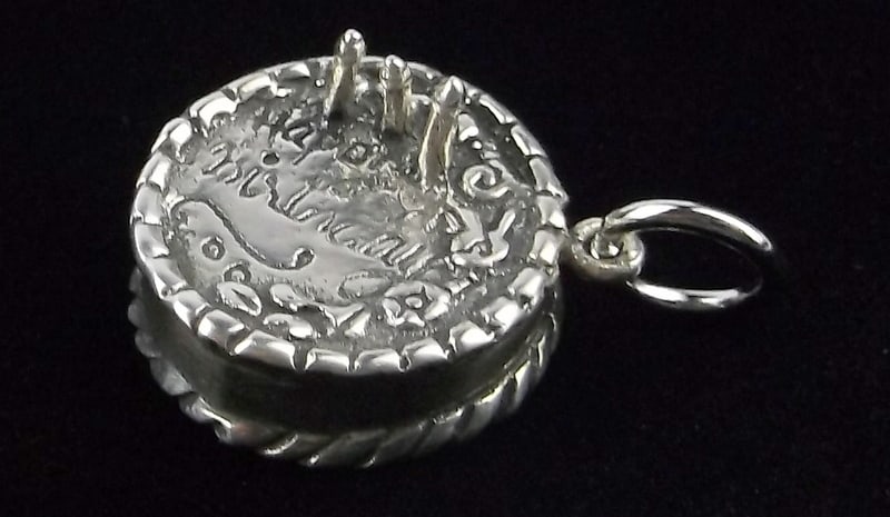 Mint Vint Thick Sterling Silver Birthday Cake Pendant Charm: Guaranteed Solid 925 Sterling Silver, in Excellent Condition