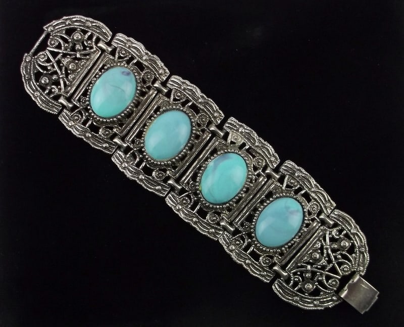 Big Stunning Vintage 1960s Bracelet 7.5": excellent condition