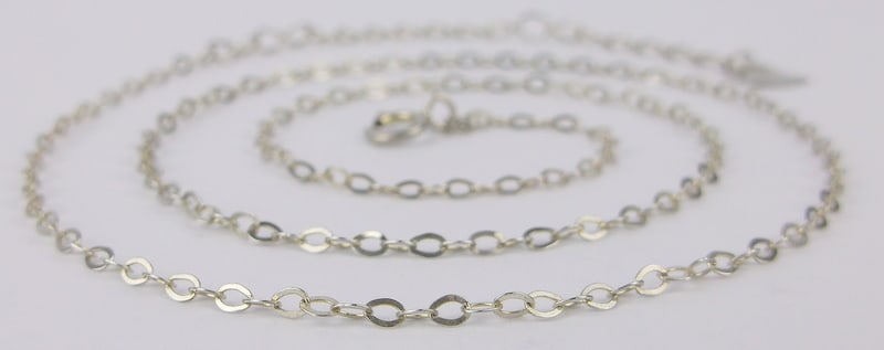 Mint Vintage Italian Sterling Silver Chain Necklace 17": Guaranteed Solid 925 Sterling Silver, in Excellent Condition