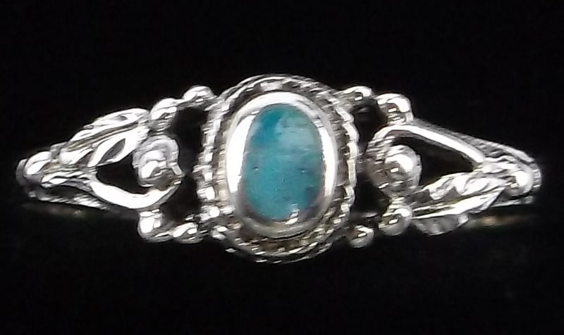 New Bali Designer Sterling Silver Turquoise Ring 8: Solid Sterling Silver Guaranteed, in Brand New Never Worn Condition.