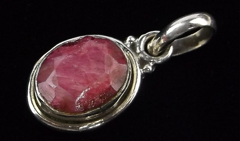 New Bali Designer Sterling Silver 3ct Ruby Pendant (1 of 2)
