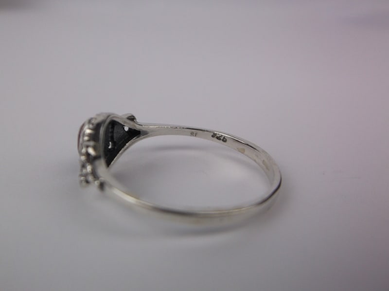 New Designer Sterling Silver Ruby Ring 9 - 2
