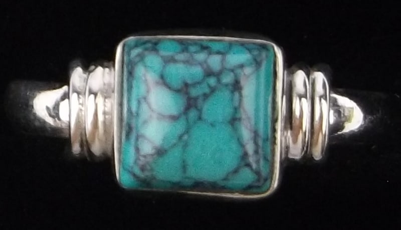 New Designer Bali Sterling Silver Turquoise Ring 6: Solid Sterling Silver Guaranteed, in Brand New Never Worn Condition.