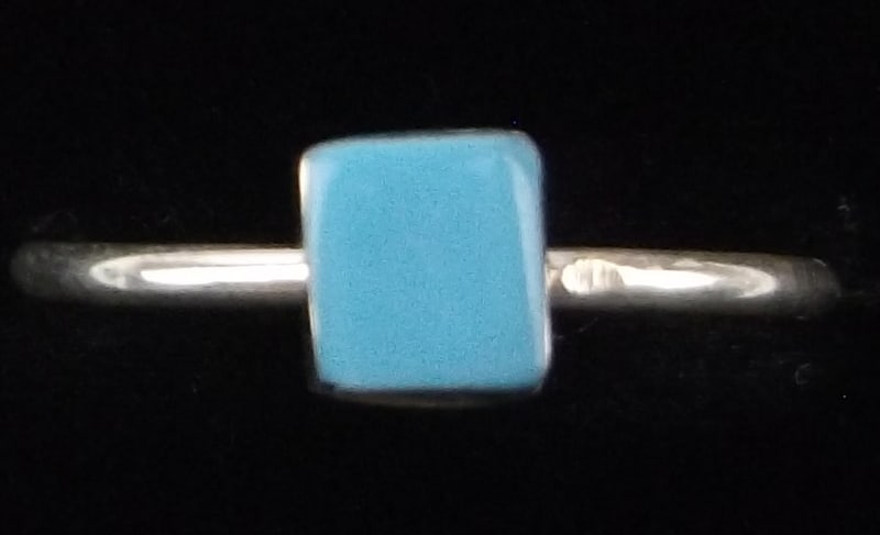 New Zuni Angie Rosetta Sterling Silver Turquoise Ring 6: A Zuni New Handmade Sterling Silver Ring, never worn, never used