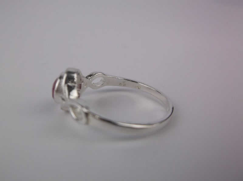 New Designer Sterling Silver Ruby Ring 6.5 - 2