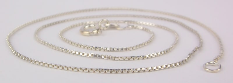 Mint Vint Italian Sterling Silver Box Chain Necklace 19": Guaranteed Solid 925 Sterling Silver, in Excellent Condition