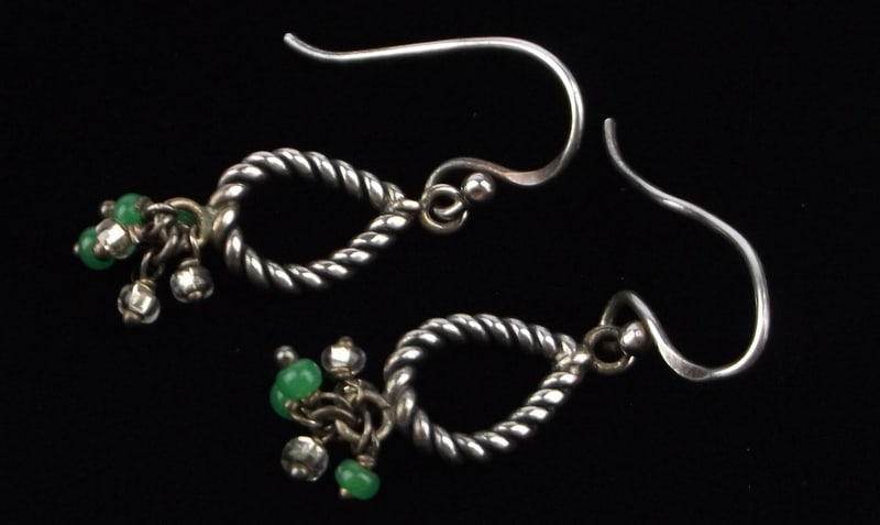 Mint Vintage Sterling Silver Drop Earrings: Guaranteed Solid 925 Sterling Silver, in Excellent Condition