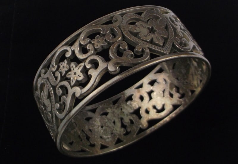 Stunning Vint Brighton Wide Bracelet With Patina 8": excellent condition