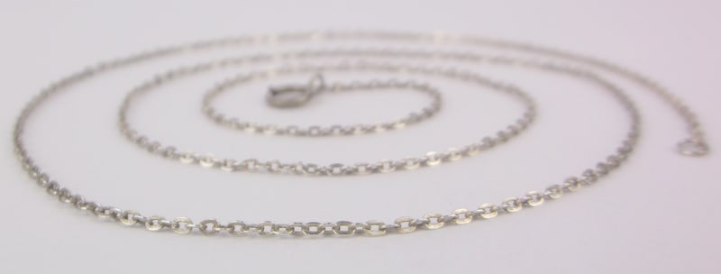 Stunning Vintage Italian Sterling Silver Chain Necklace 19": Guaranteed Solid 925 Sterling Silver, in Excellent Condition
