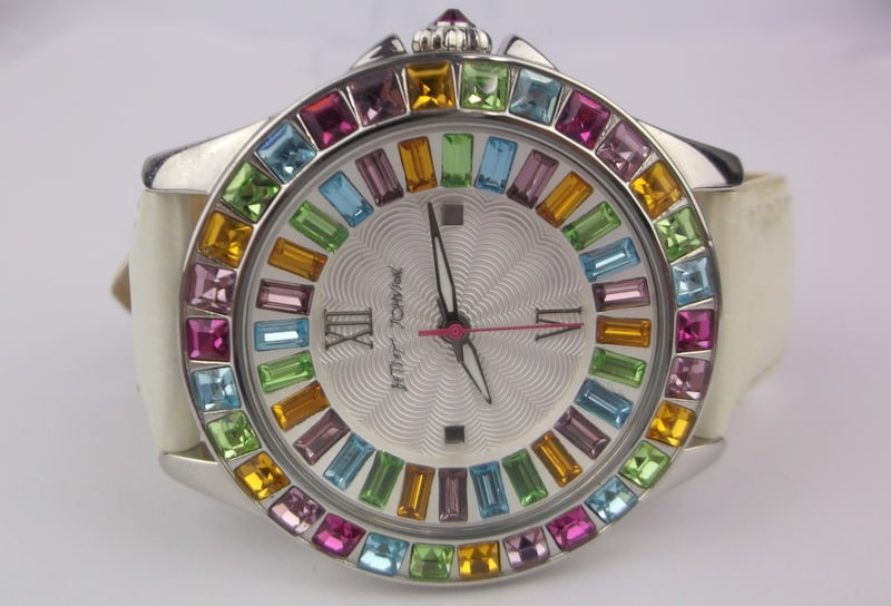 Betsey Johnson Rhinestone Bezel Wristwatch Works Great: excellent condition