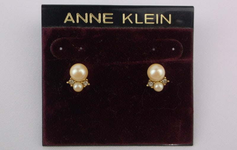 New Vintage Anne Klein 18kt GF Posts Earrings (1 of 2)