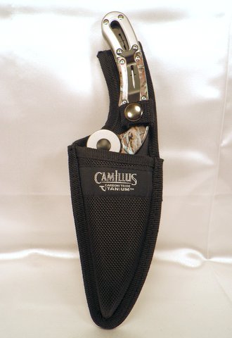 Nice Camillus Knife in Sheath w/ Titanium Blade: 8 Inch Knife