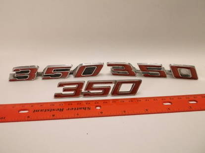 3 Antique 350 Auto Truck Badge Lot: .