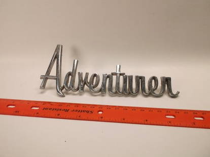 Vintage Adventurer Auto Door Emblem: .