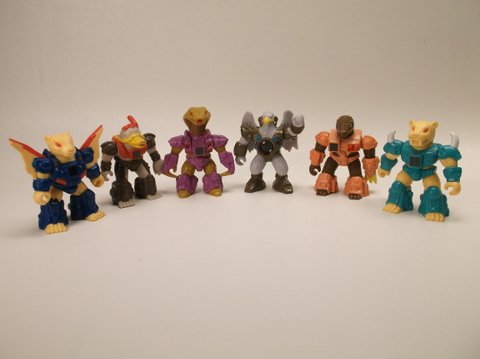6 Vintage 1987 Battle Beasts Action Figure Lot: .