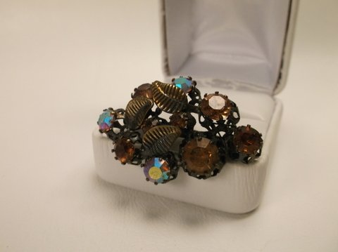 Antique Austria Rhinestone Brooch: .