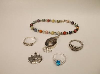 6 Piece Mixed STERLING SILVER Lot